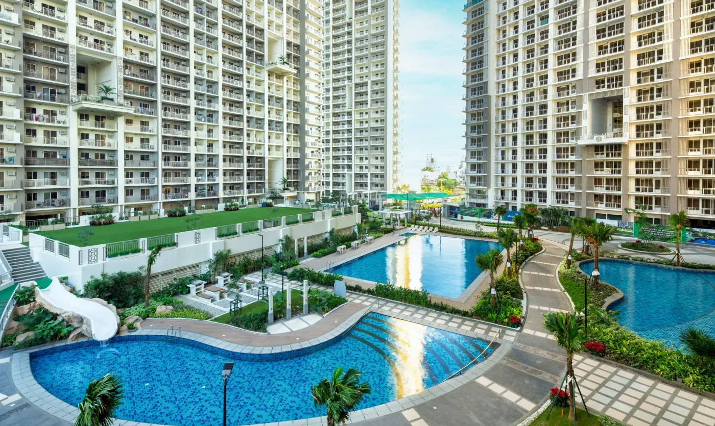 The amenity core at Allegra Garden Place