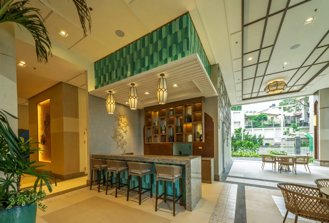The bar area at Allegra Garden Place