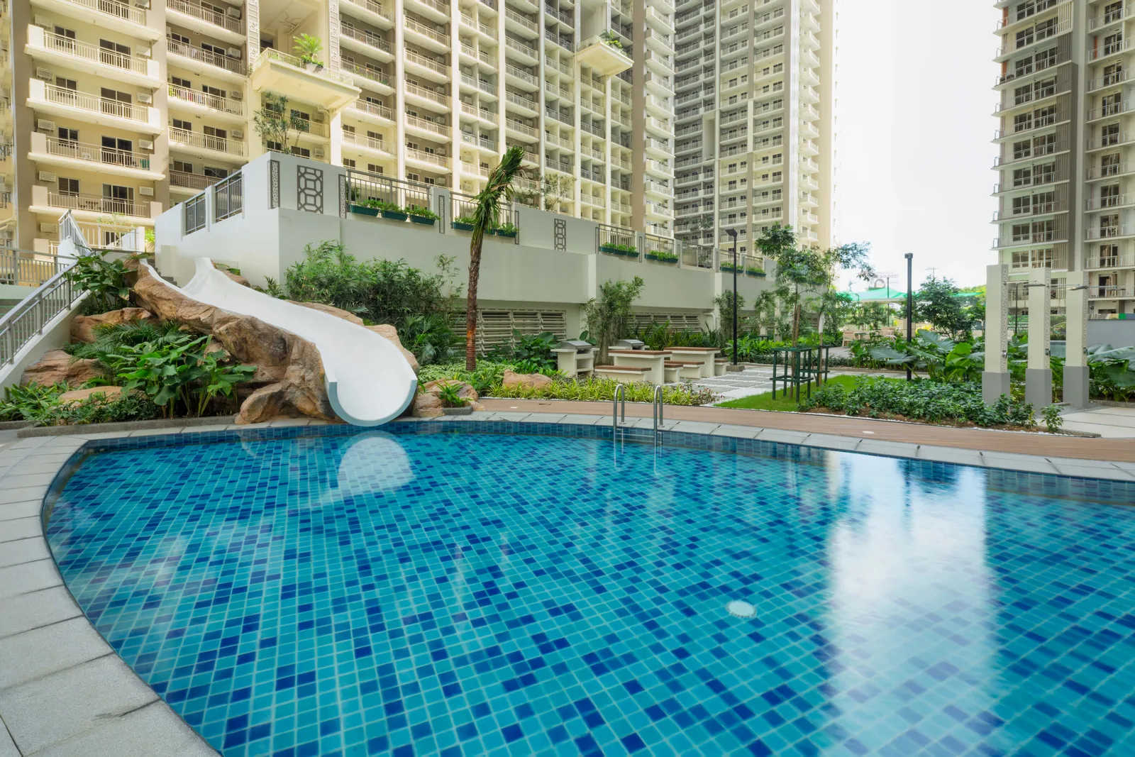 The pool deck at Allegra Garden Place