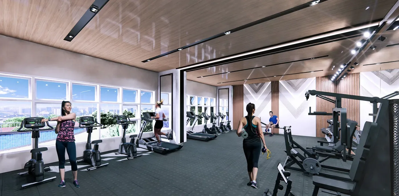 The fitness gym at Anissa Heights