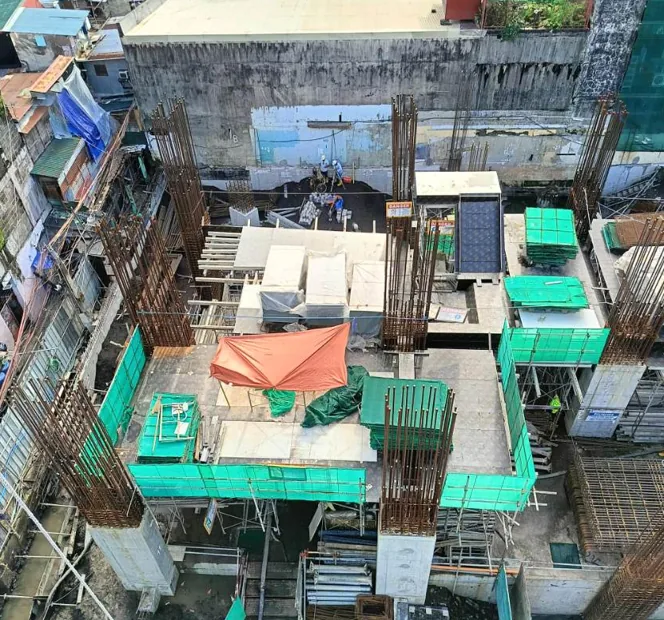 Second-floor formworks at Anissa Heights