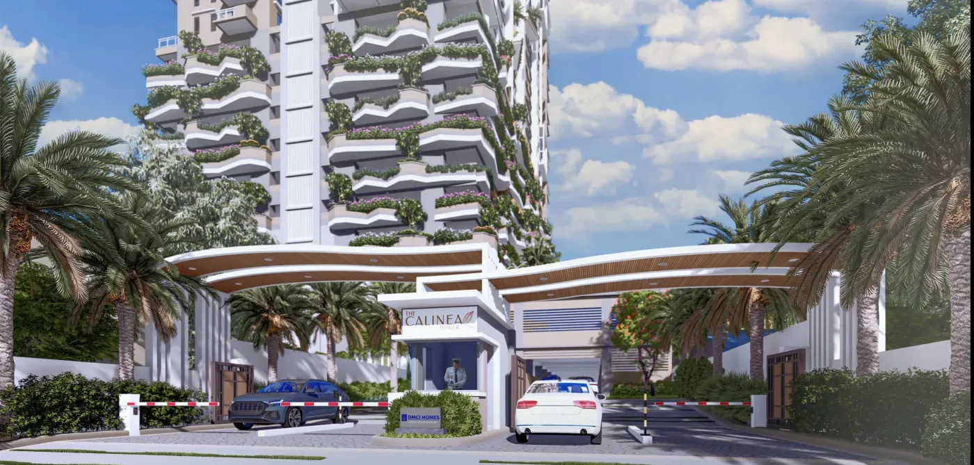 Main entrance gate and drop-off of The Calinea Tower