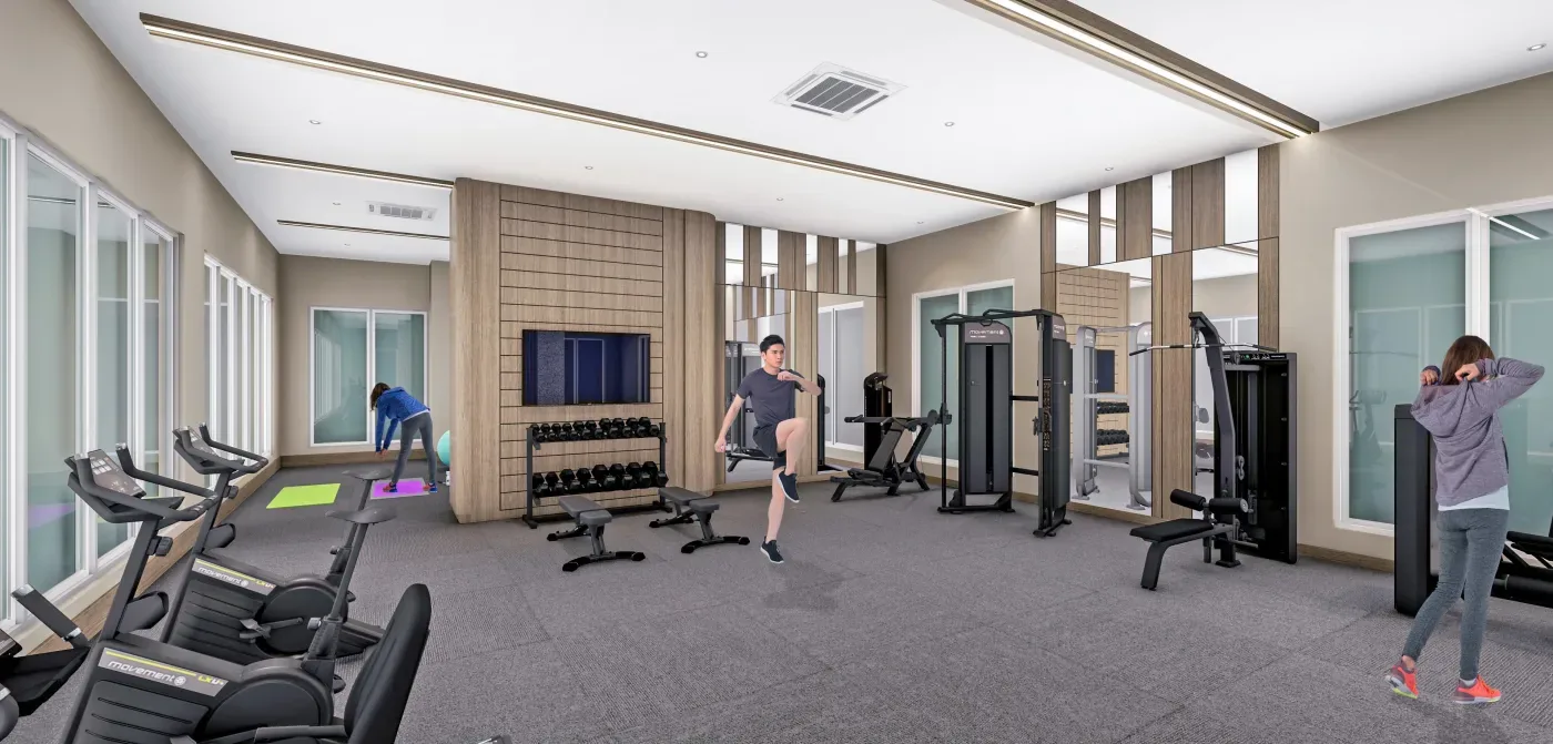 Fitness gym at The Calinea Tower