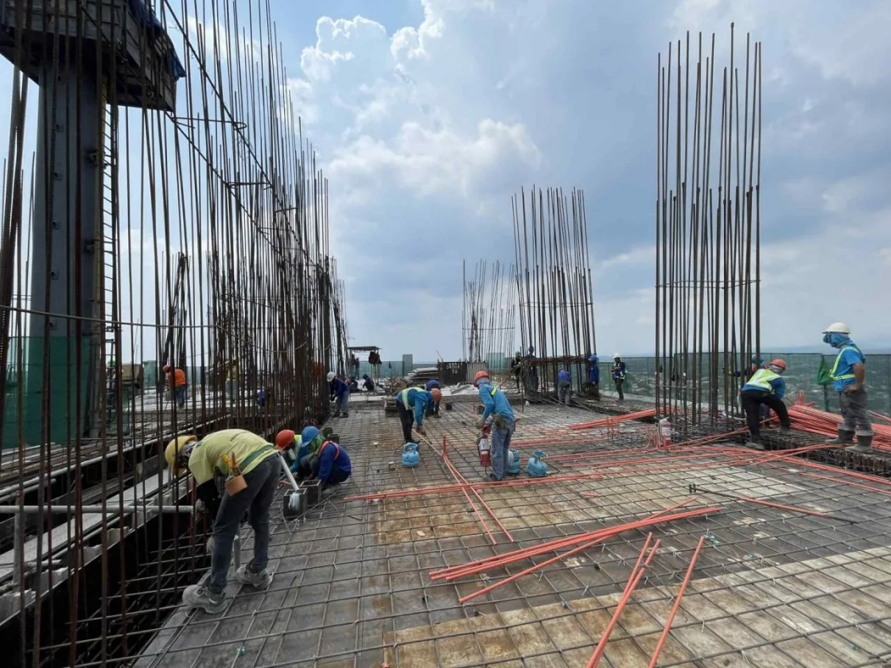 Ongoing structural works on the 35th floor of The Erin Heights