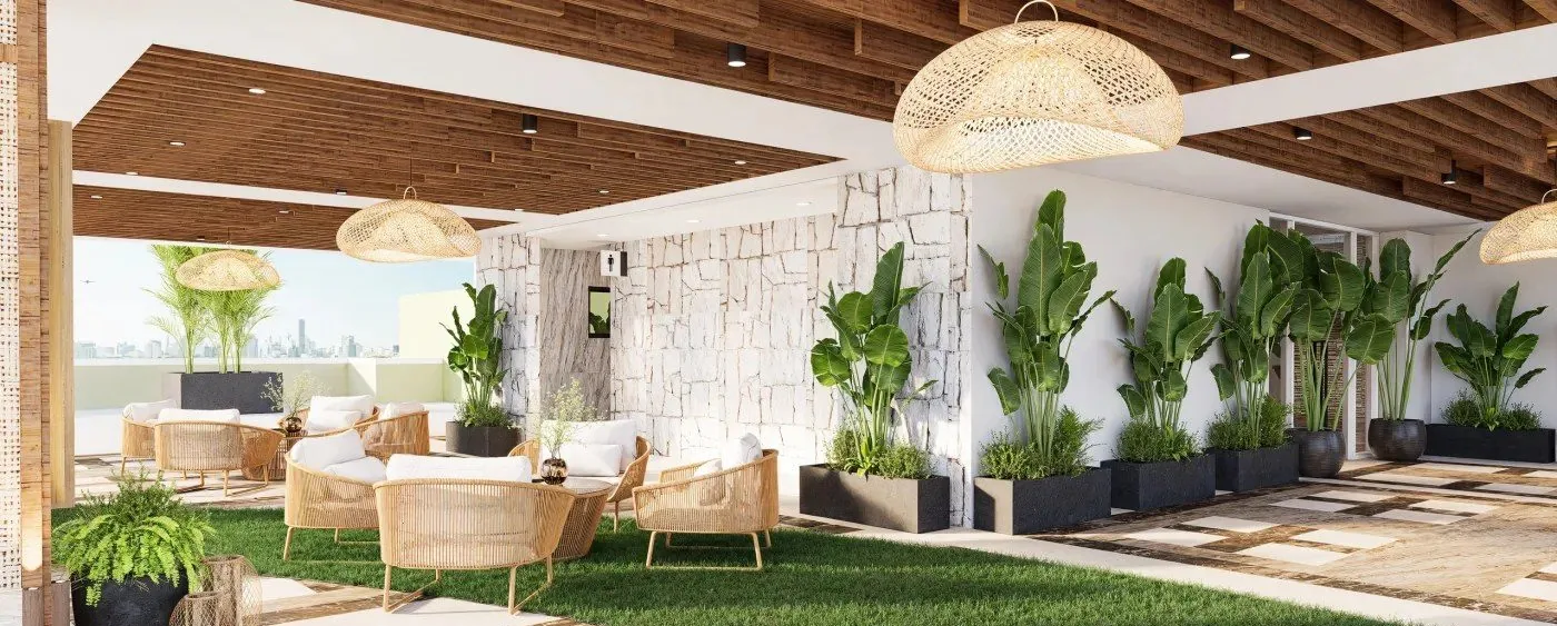 Open lounge seating at Kalea Heights