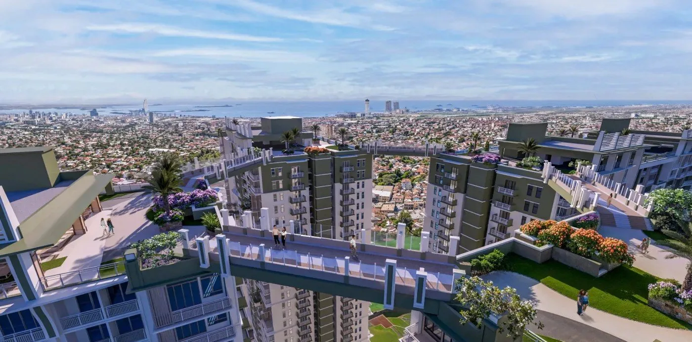 Sky bridge linking the districts at Kalea Heights