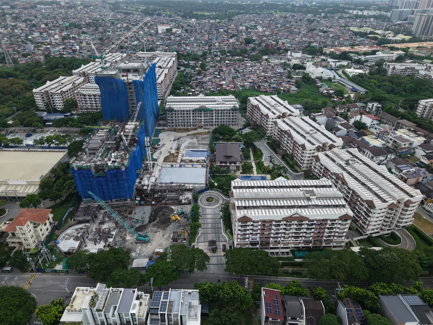 Mulberry Place construction progress, aerial view June 2026