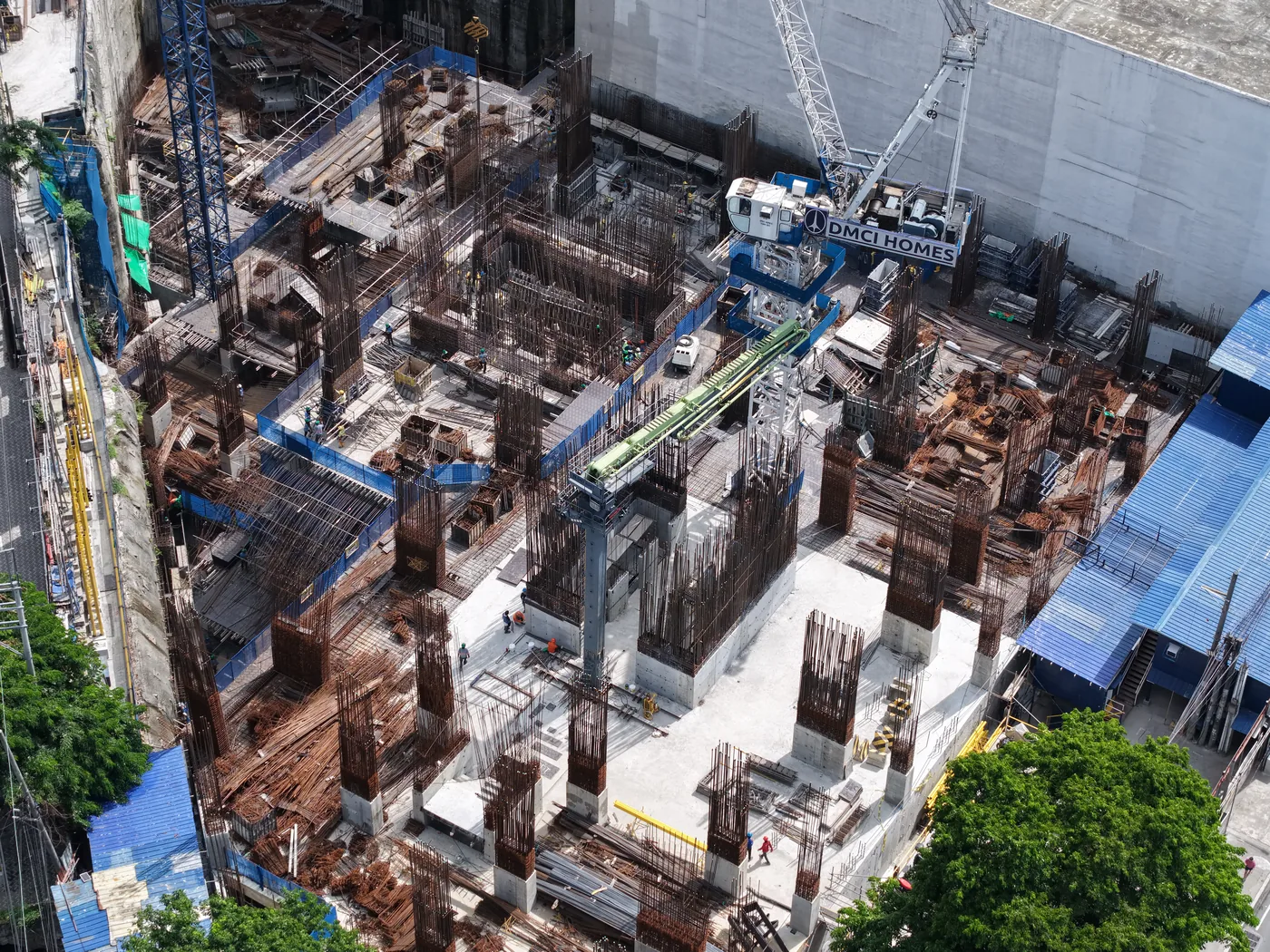 One Delta Terraces construction site aerial, July 2026