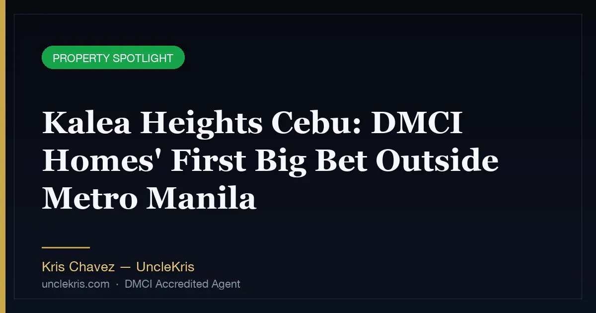 Kalea Heights Cebu: DMCI Homes' First Big Bet Outside Metro Manila