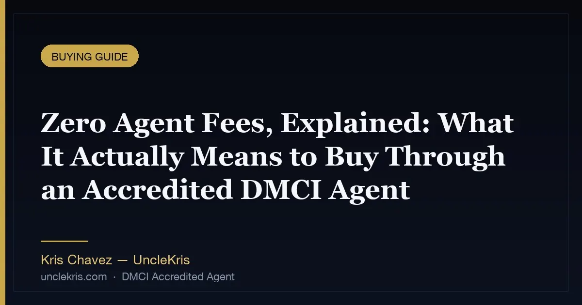 Zero Agent Fees, Explained: What It Actually Means to Buy Through an Accredited DMCI Agent