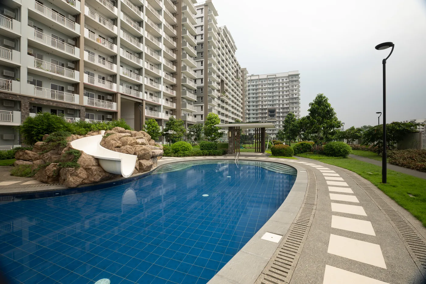 Kiddie pool with water slide at Satori Residences