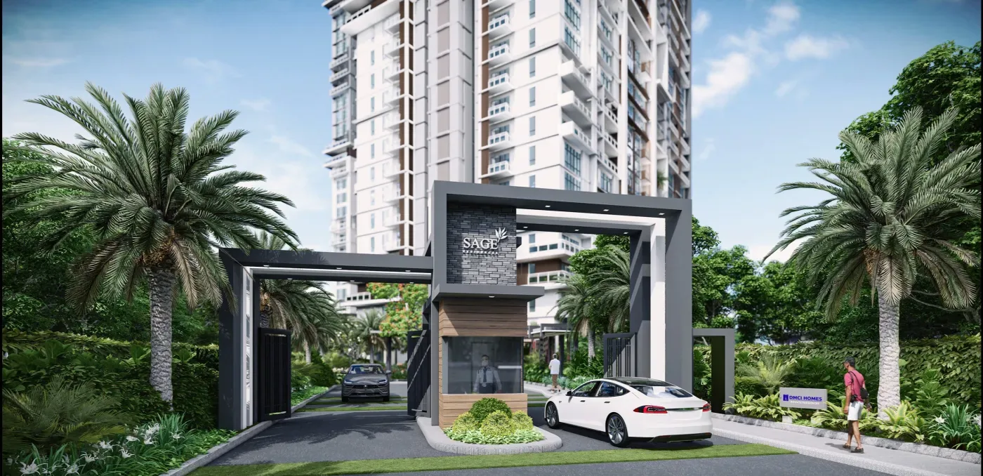 Entrance gate at Sage Residences