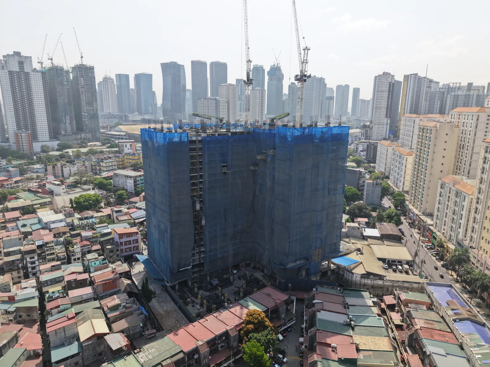 Aerial site photo of Sage Residences, April 2026