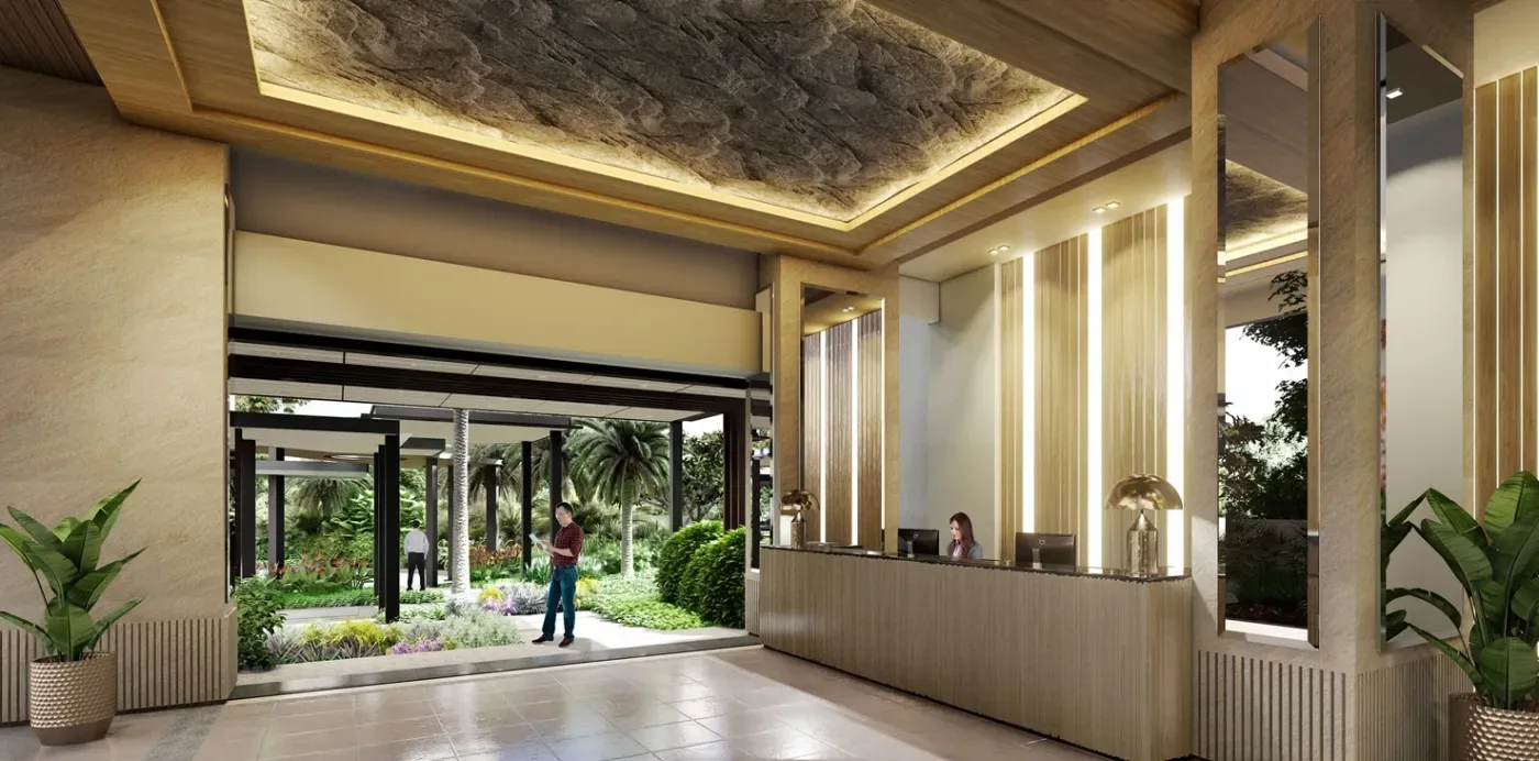 Reception area at Sage Residences