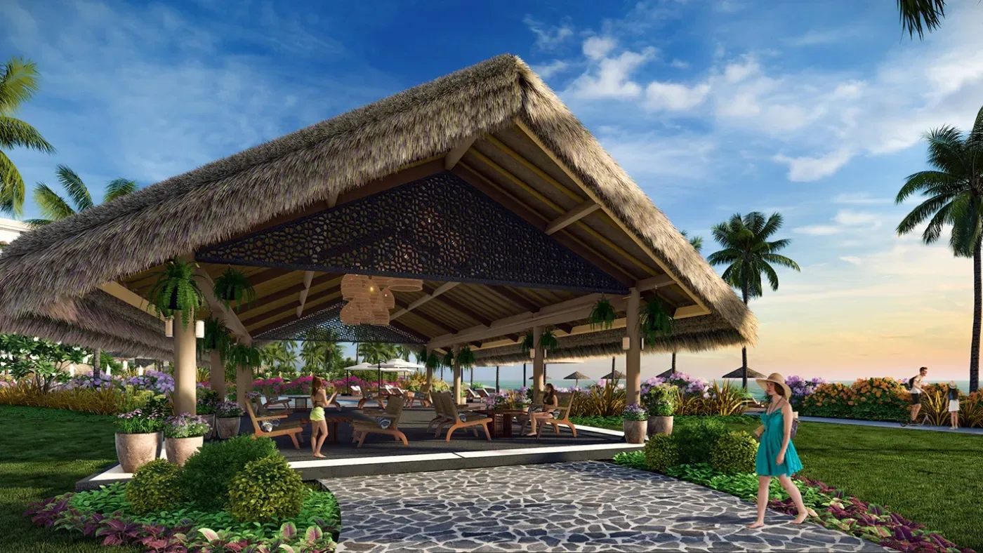 The pool pavilion at Solmera Coast