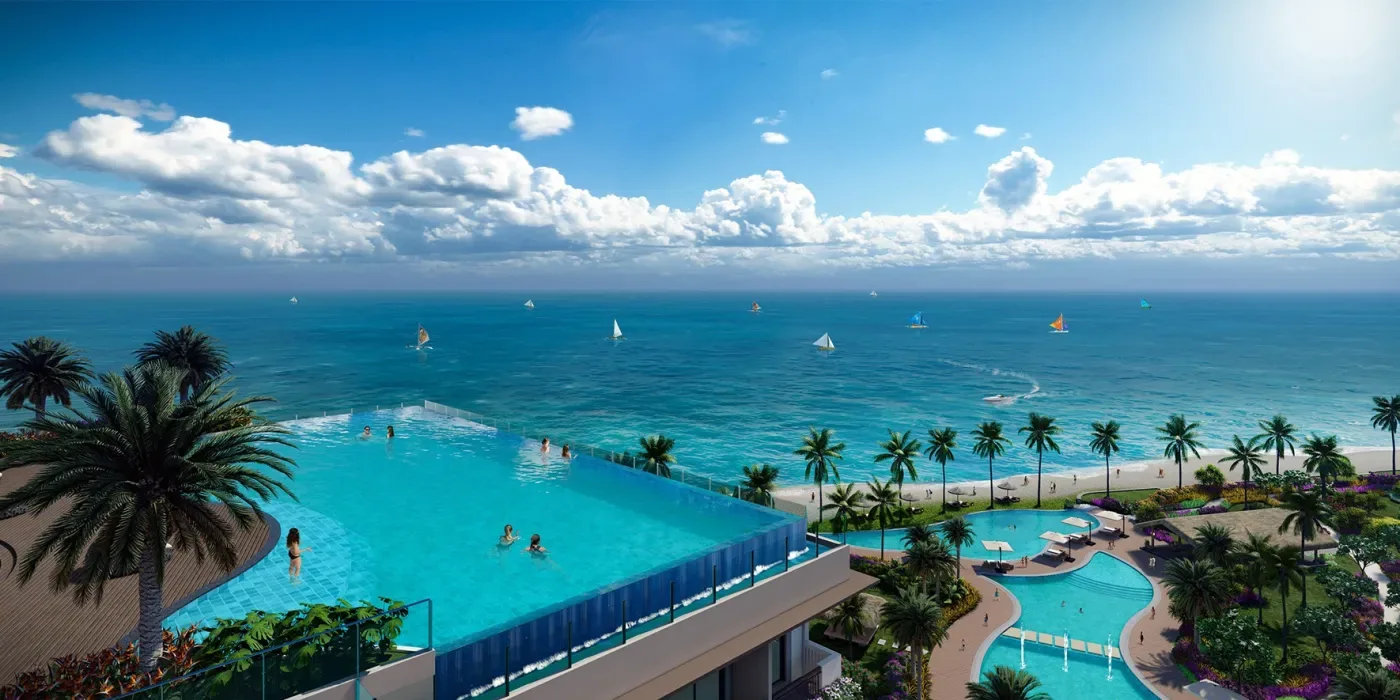 The sky deck pool at Solmera Coast