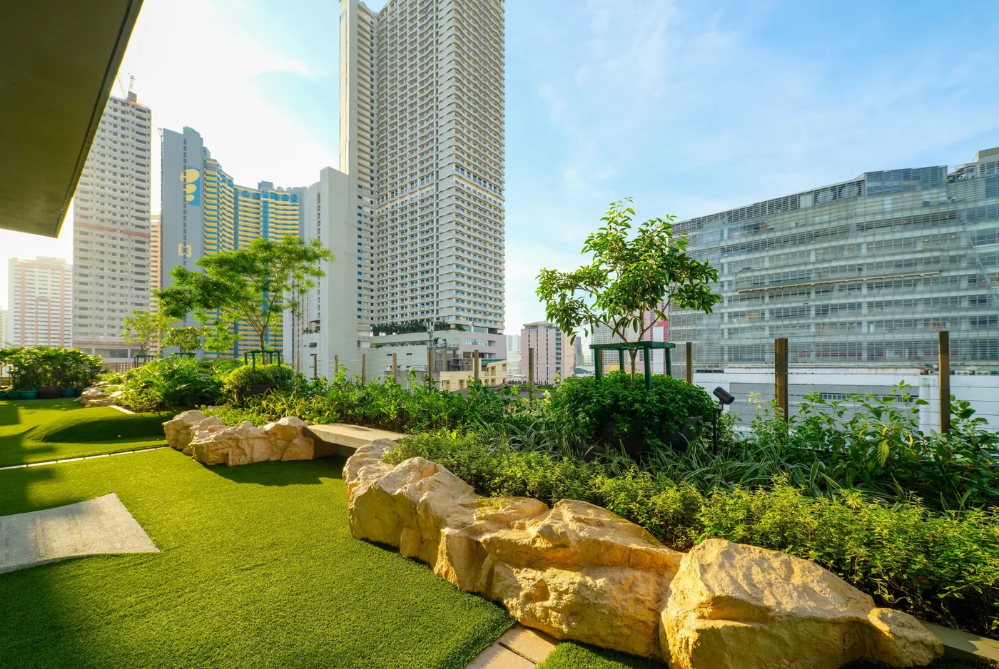 Podium garden on the 7th floor of The Camden Place