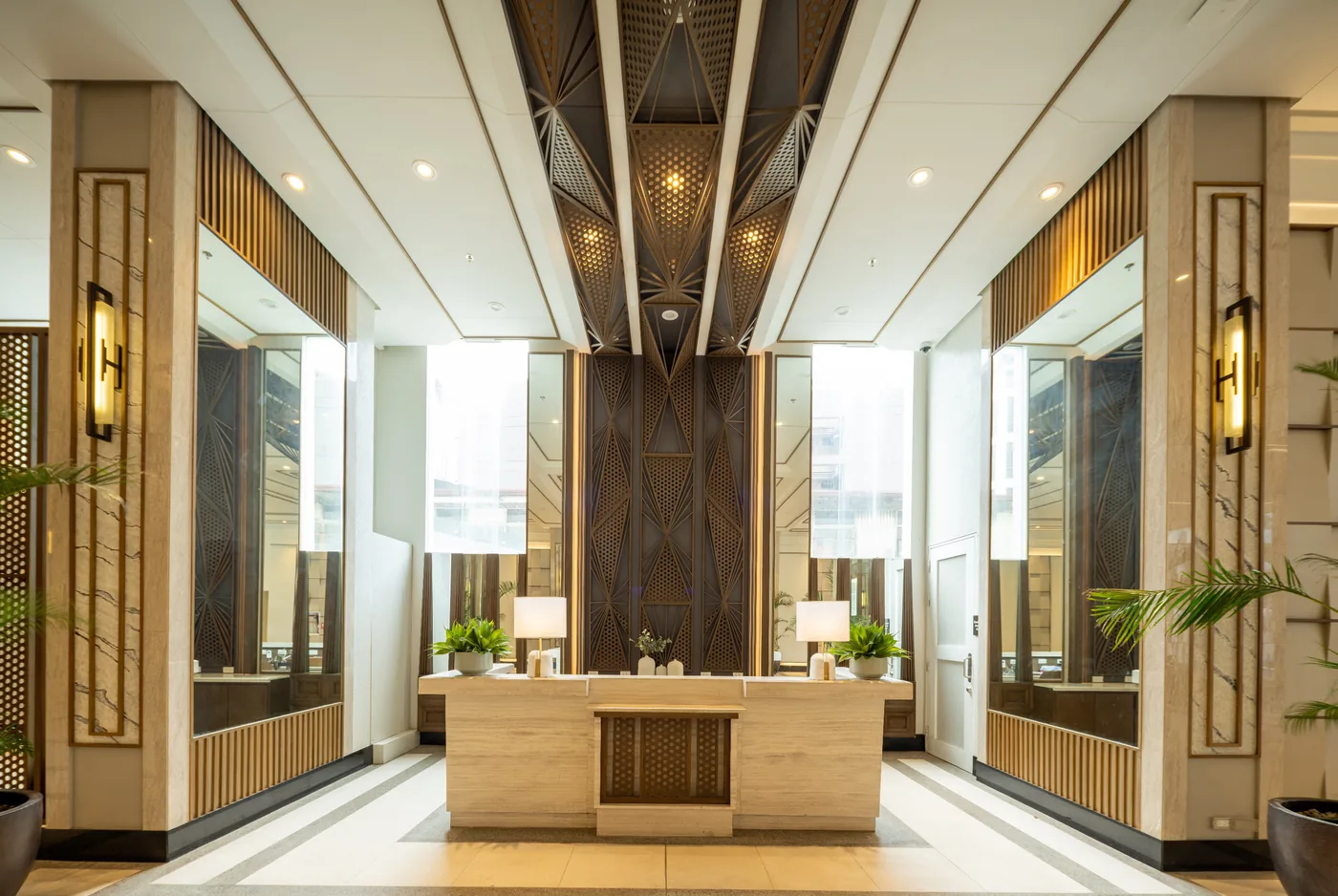 Reception lobby at The Camden Place, Malate
