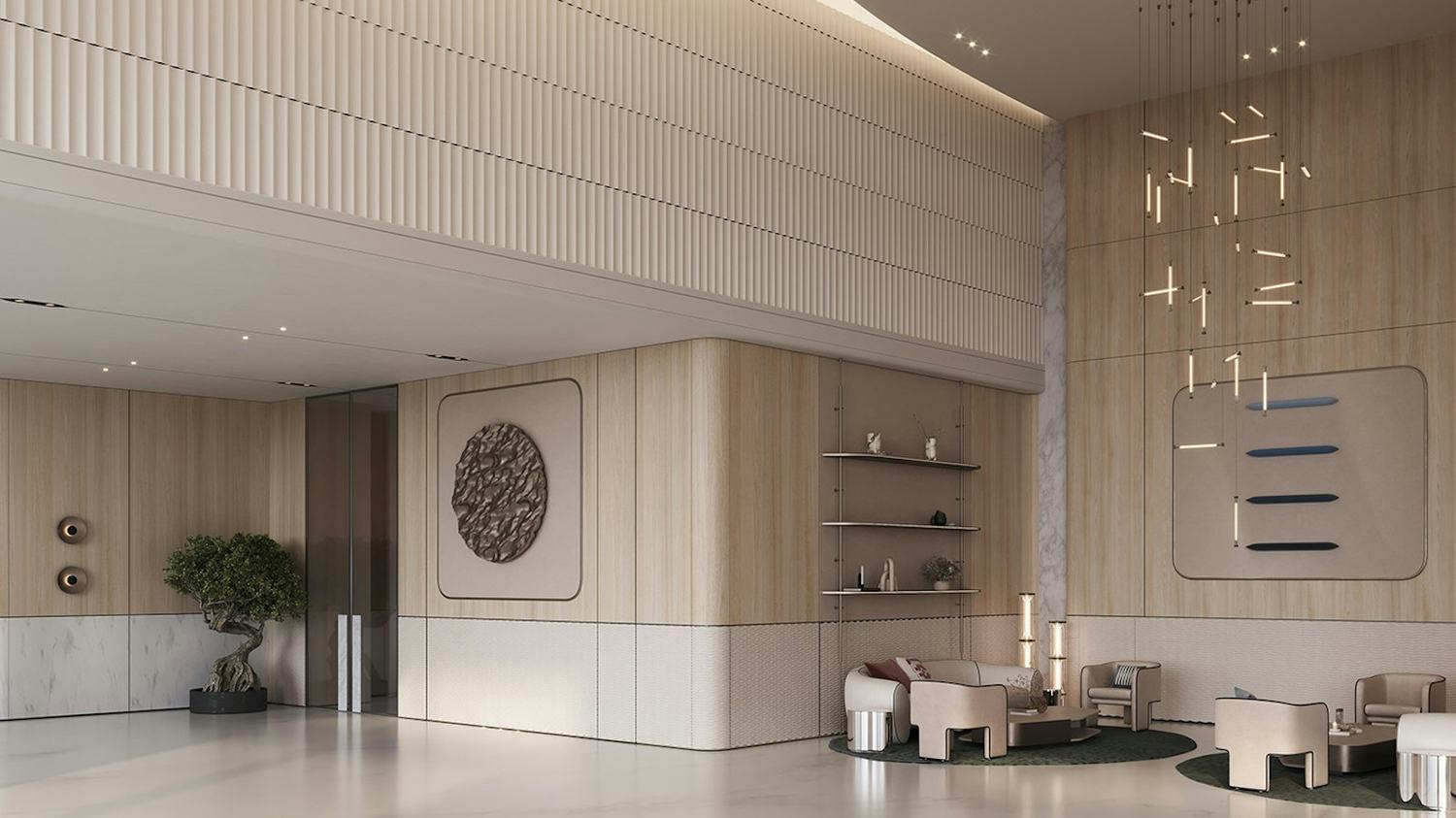 Binghatti Sky Rise — The arrival lobby