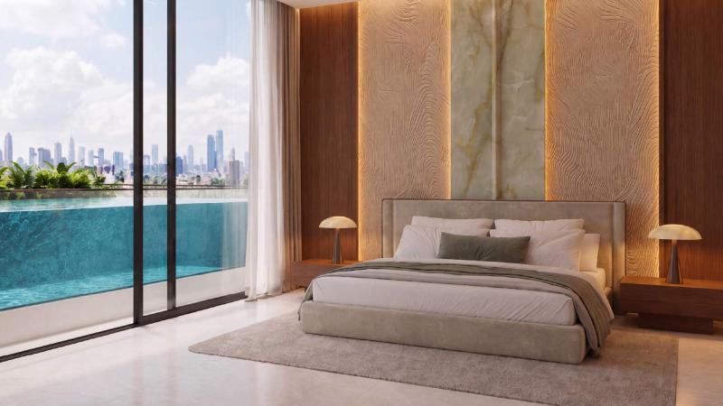Samana Portside — A bedroom, water outside