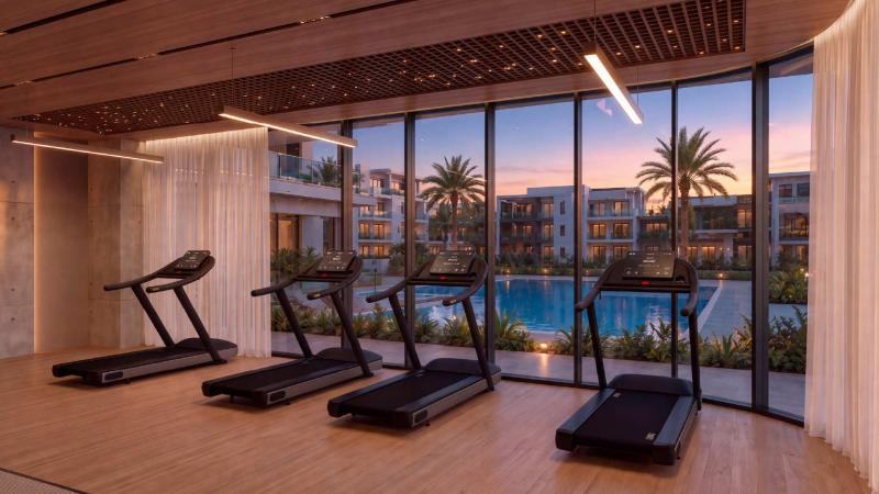 Samana Portside — The gym at sunset