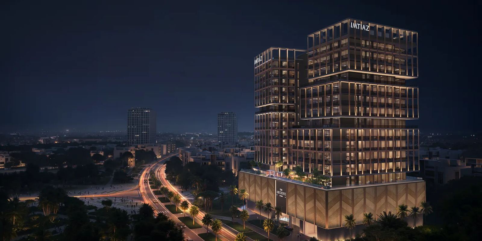 The Archive, Dubai Land Residence Complex, Dubai — render by Imtiaz Developments