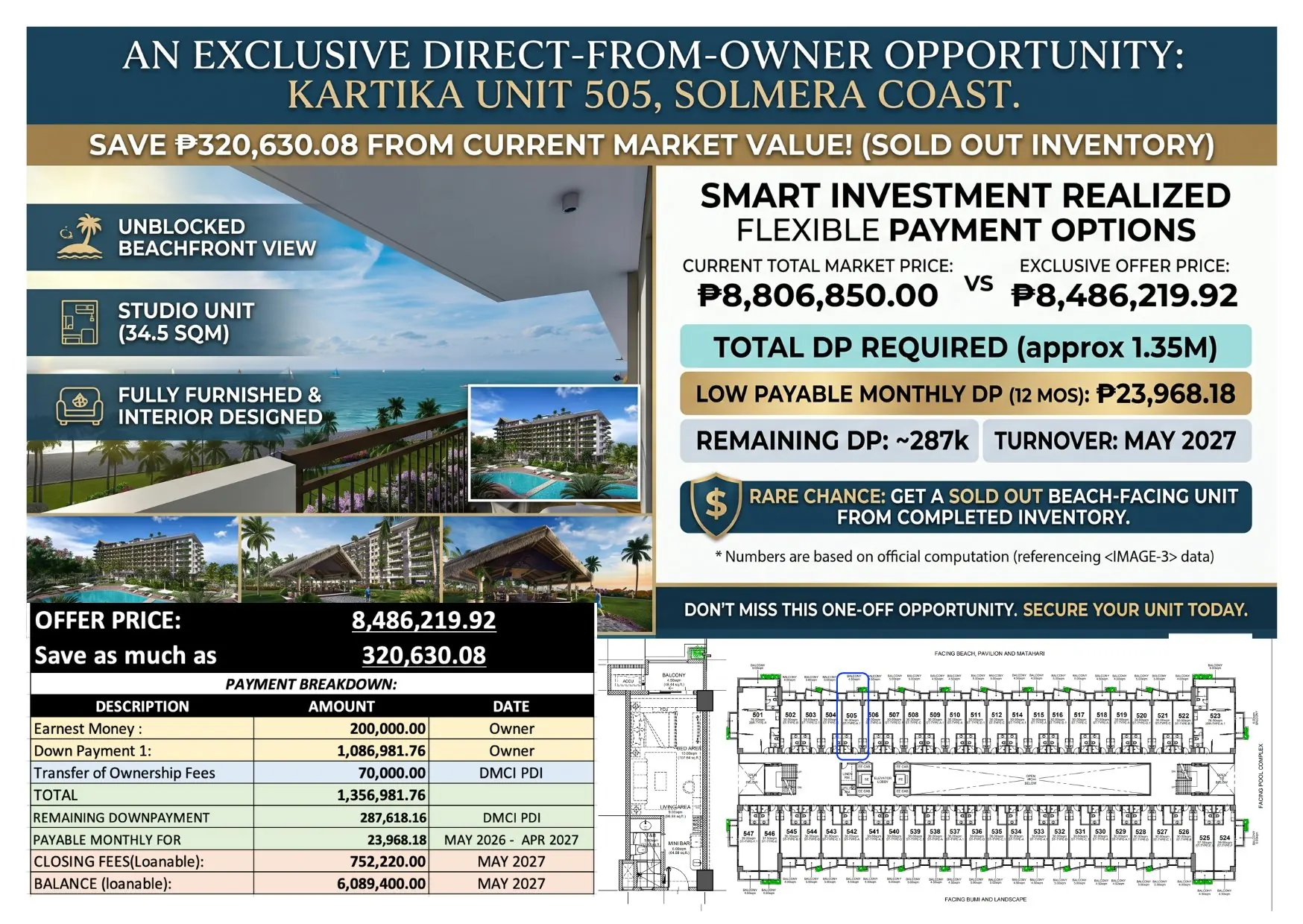 Solmera Coast Kartika Unit 505 — Exclusive Direct-From-Owner Offer
